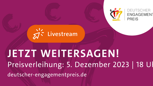 Preisverleihung 2023 bürgerschaftliches Engagement in Deutschland