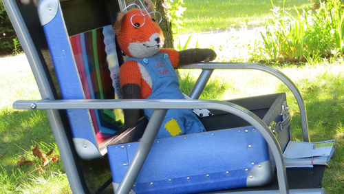 Lesefuchs ist auch mit dabei. Fuchs aus Stoff